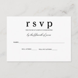 RSVP-kaart RSVP Kaartje