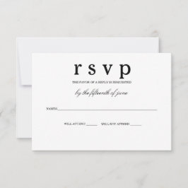 RSVP-kaart RSVP Kaartje