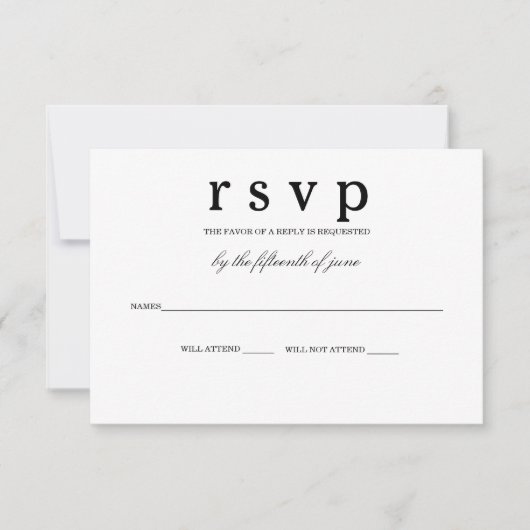 RSVP-kaart RSVP Kaartje (Voorkant)