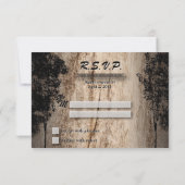 RSVP-kaart Rustic Board Deer Treer RSVP Kaartje (Achterkant)