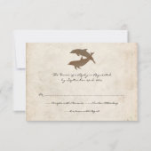 RSVP-kaart Rustic Dolphins Beach Wedding RSVP Kaartje (Voorkant)