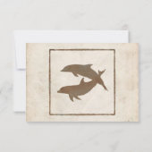 RSVP-kaart Rustic Dolphins Beach Wedding RSVP Kaartje (Achterkant)