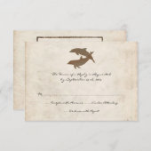 RSVP-kaart Rustic Dolphins Beach Wedding RSVP Kaartje (Voorkant / Achterkant)