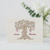 RSVP-kaart Rustic Vineyard Wedding RSVP Kaartje (Staand voorkant)