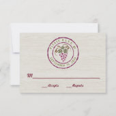 RSVP-kaart Rustic Vineyard Wedding RSVP Kaartje (Achterkant)