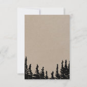 RSVP-kaart Rustic Woodsy Mountain Wedding Website RSVP Kaartje (Achterkant)