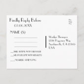 RSVP-kaart Silver Confetti Uitnodiging Briefkaart (Achterkant)