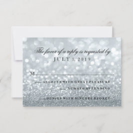RSVP-kaart - Silver Glit Fab RSVP Kaartje