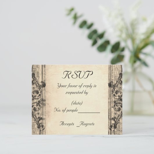 RSVP-kaart Sjabloon (Staand voorkant)