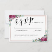RSVP-kaart sjabloon floreel lijst (Voorkant)