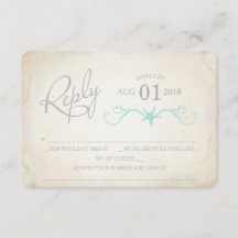 RSVP-kaart, Starfish Beach-huwelijk