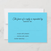 RSVP-kaart Turquoise Blue Limoen roze tinkleurstof RSVP Kaartje (Voorkant)