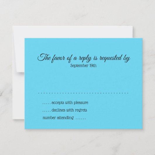 RSVP-kaart Turquoise Blue Limoen roze tinkleurstof RSVP Kaartje (Voorkant)