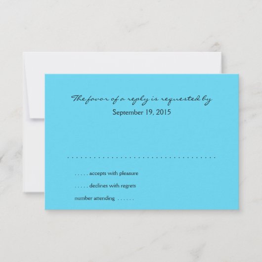 RSVP-kaart Turquoise Blue Limoen roze tinkleurstof RSVP Kaartje (Voorkant)