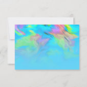 RSVP-kaart Turquoise Blue Limoen roze tinkleurstof RSVP Kaartje (Achterkant)