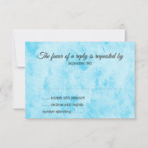 RSVP-kaart Turquoise Blue Limoen roze tinkleurstof