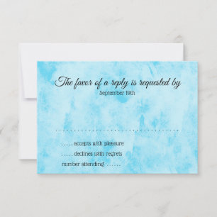 RSVP-kaart Turquoise Blue Limoen roze tinkleurstof RSVP Kaartje