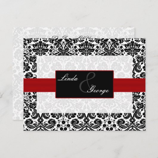 Rsvp-kaart Uitnodiging Briefkaart (Voorkant / Achterkant)