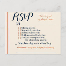 RSVP-kaart Uitnodiging Briefkaart