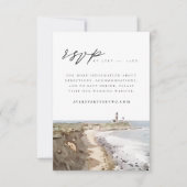 RSVP-kaart van de vuurtoren van de Waterverf van M Kaart (Voorkant)