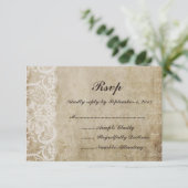 RSVP-kaart van het Oude Wereld RSVP Kaartje (Staand voorkant)