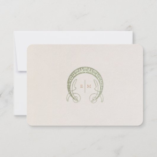 RSVP-kaart Victoriaans Grace Morris-geïnspireerde  Kaart (Achterkant)