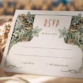 RSVP-kaart Victoriaans Grace Morris-geïnspireerde  Kaart