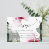 RSVP-kaart voor aangepaste Waterverf en Sage Green RSVP Kaartje (Staand voorkant)