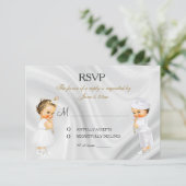 RSVP-kaart voor Baptism Christening Communauteit RSVP Kaartje (Staand voorkant)