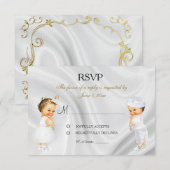 RSVP-kaart voor Baptism Christening Communauteit RSVP Kaartje (Voorkant / Achterkant)