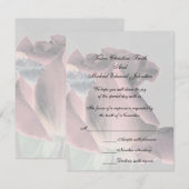 RSVP-kaart voor bedekte rosebud Weddenschap RSVP Kaartje (Voorkant / Achterkant)
