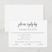 RSVP-kaart voor behuizing Kaart (Voorkant / Achterkant)