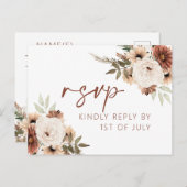 Rsvp-kaart voor briefkaart Weddenschap (Voorkant / Achterkant)