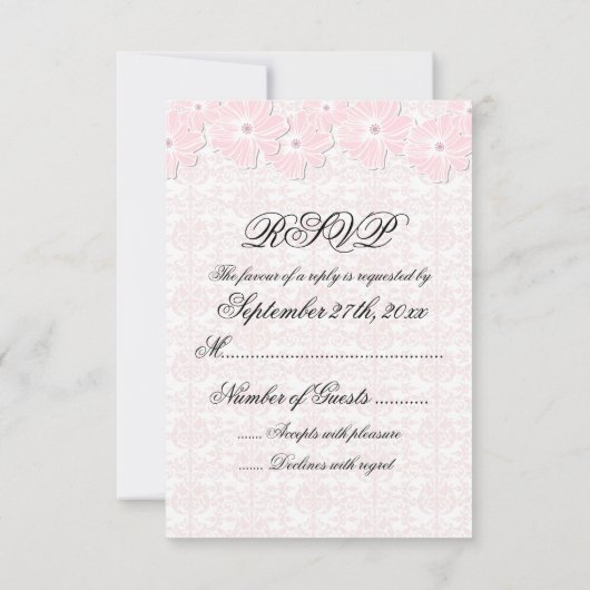 RSVP-kaart voor bruiloft Attire RSVP Kaartje (Achterkant)