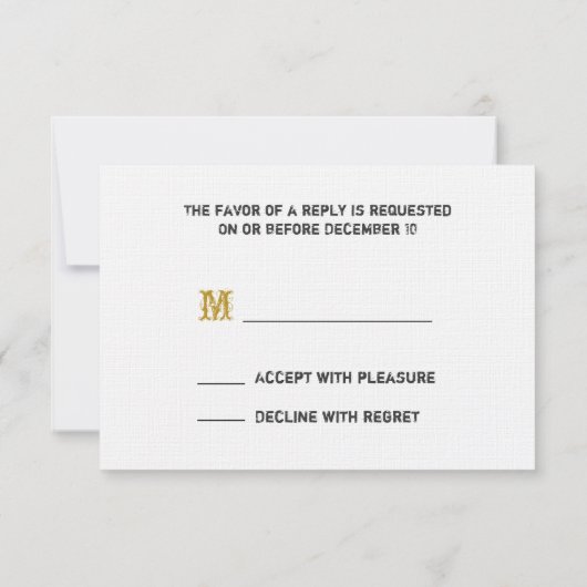 RSVP-kaart voor bruiloft - Barnwood & Daisy RSVP Kaartje (Achterkant)