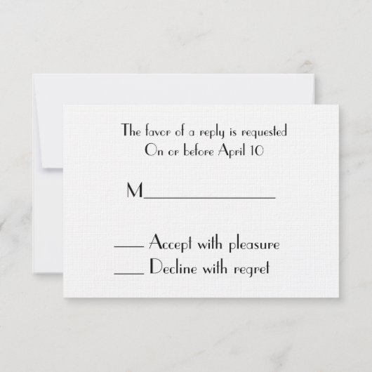 RSVP-kaart voor bruiloft - Barnwood voor zwarte en RSVP Kaartje (Achterkant)