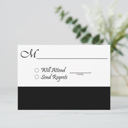 RSVP-kaart voor bruiloft- en studentenuitvindingen RSVP Kaartje (Staand voorkant)