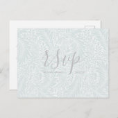 Rsvp-kaart voor bruiloft | Klassiek script Uitnodiging Briefkaart (Voorkant / Achterkant)