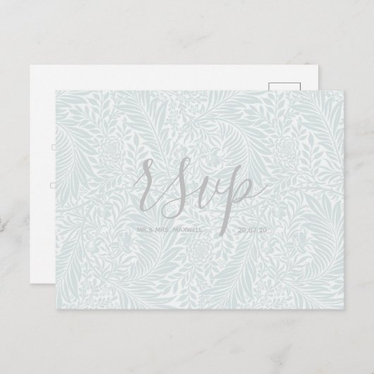 Rsvp-kaart voor bruiloft | Klassiek script Uitnodiging Briefkaart (Voorkant / Achterkant)