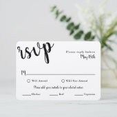 RSVP-kaart voor bruiloft met MEAL-selecties RSVP Kaartje (Staand voorkant)