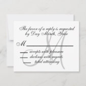 RSVP-kaart voor bruiloft met Monogram en Names Fro RSVP Kaartje (Achterkant)