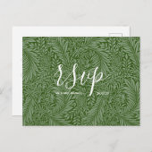 Rsvp-kaart voor bruiloft | Natuur-flessenscript Uitnodiging Briefkaart (Voorkant / Achterkant)