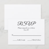 RSVP-kaart voor bruiloft RSVP Kaartje (Voorkant / Achterkant)