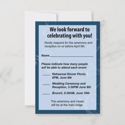 RSVP-kaart voor bruiloft RSVP Kaartje (Voorkant)