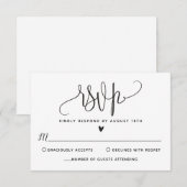 RSVP-kaart voor bruiloft RSVP Kaartje (Voorkant / Achterkant)