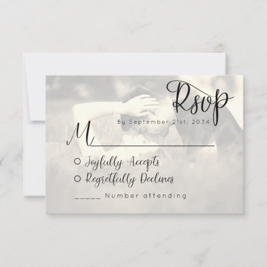  RSVP-kaart voor bruiloft RSVP Kaartje (Voorkant)