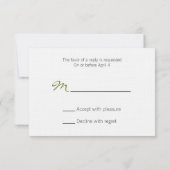 RSVP-kaart voor bruiloft - witte hydrangeas RSVP Kaartje (Achterkant)