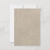  RSVP-kaart voor Doily & Burlap Wedding RSVP (Achterkant)