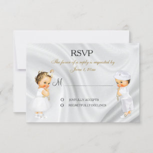 RSVP-kaart voor Doop Christening Communie RSVP Kaartje