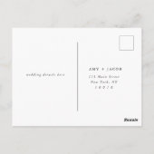 RSVP-kaart voor fancy script Simple Weduwend Respo Briefkaart (Achterkant)